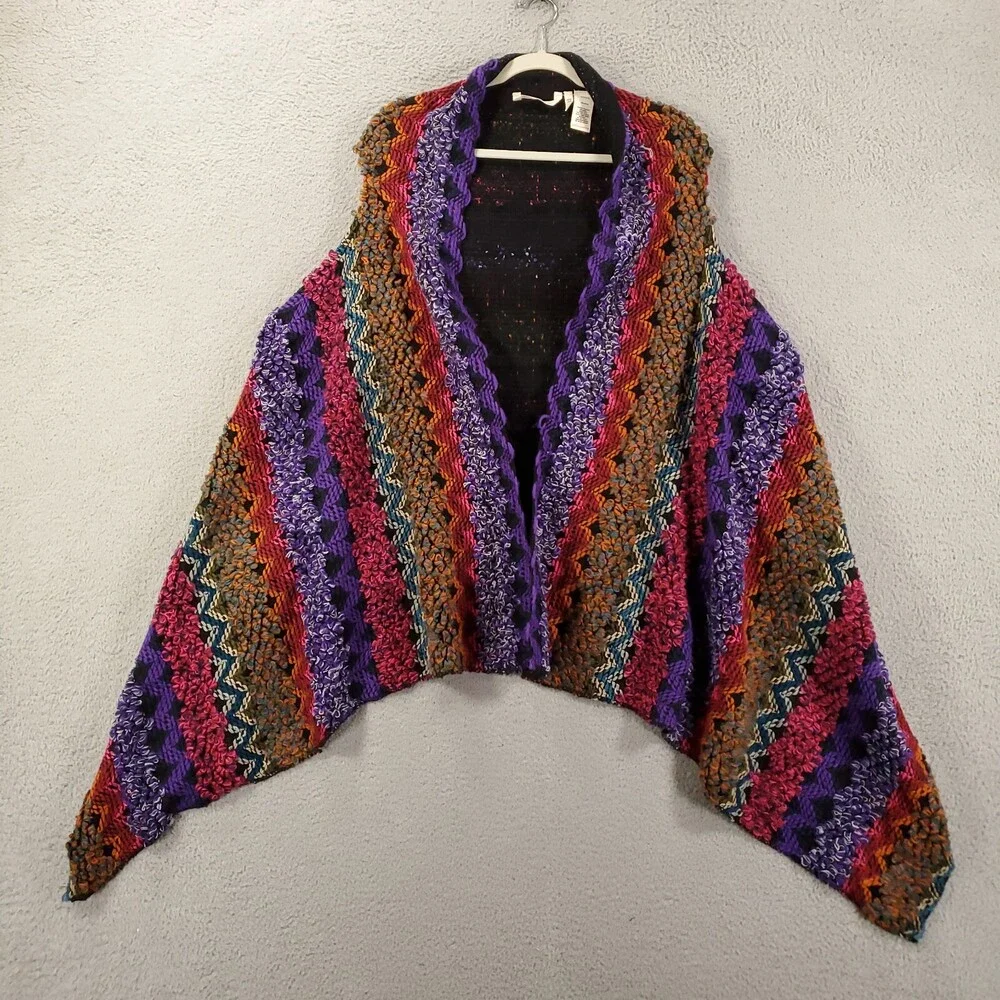 Soft Surroundings Cardigan Sweater One Size Boho Artsy Sleeveless Open Front - Picture 2 of 13